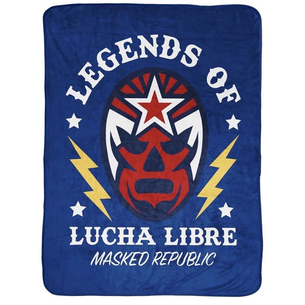 NEW Legends Of Lucha Libre Throw Blanket 46"x60" Luchador Mask Mexican Wrestling